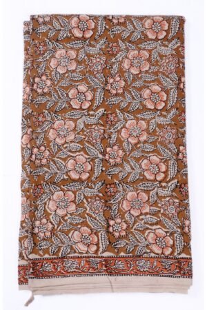 COTTON HAND BLOCK PRINTS WITH BORDER FABRICS ,SOLD BY THE METER.