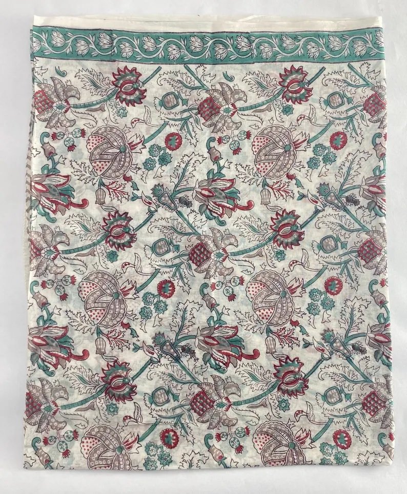 COTTON HAND BLOCK SCARF MADE WITH NATURAL COLOUR - Image 4