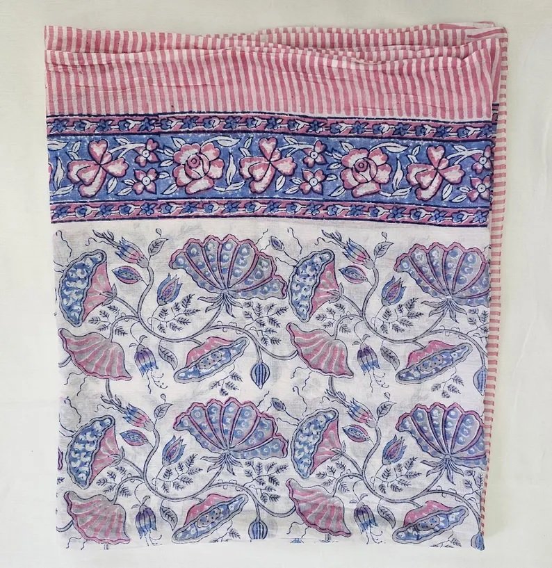 COTTON HAND BLOCK SCARF MADE WITH NATURAL COLOUR - Image 8